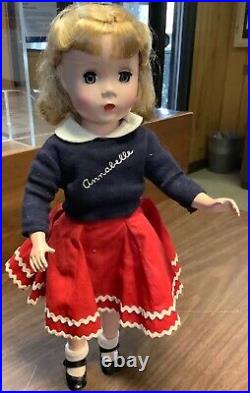 14 Madame Alexander 1950s H Plastic Kate Smith's Annabelle Doll Tagged Costume