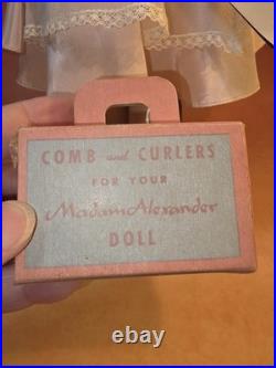 14 Madame Alexander Alice In Wonderland Doll 1950s With Curler Set. Maggie Face