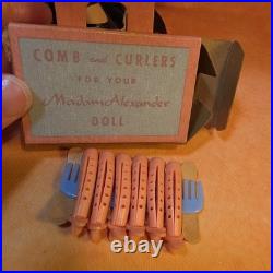 14 Madame Alexander Alice In Wonderland Doll 1950s With Curler Set. Maggie Face