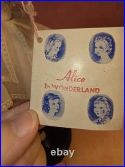 14 Madame Alexander Alice In Wonderland Doll 1950s With Curler Set. Maggie Face