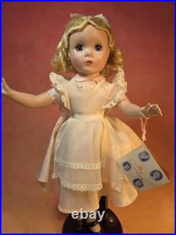 14 Madame Alexander Alice In Wonderland Doll 1950s With Curler Set. Maggie Face
