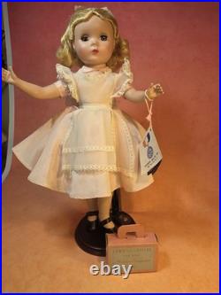 14 Madame Alexander Alice In Wonderland Doll 1950s With Curler Set. Maggie Face