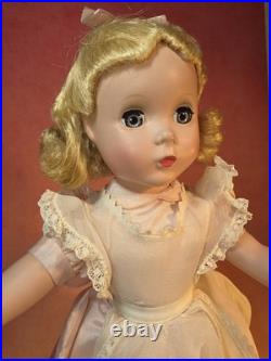 14 Madame Alexander Alice In Wonderland Doll 1950s With Curler Set. Maggie Face