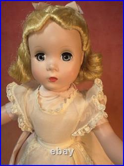 14 Madame Alexander Alice In Wonderland Doll 1950s With Curler Set. Maggie Face