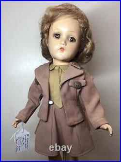 14 Vintage Antique Madame Alexander WAAC 1942 All Original Military Blonde #SC5
