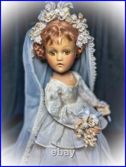 17 Madame Alexander 1938-44 Composition Wendy Ann Bride Doll Exquisite