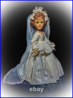 17 Madame Alexander 1938-44 Composition Wendy Ann Bride Doll Exquisite