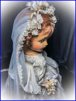 17 Madame Alexander 1938-44 Composition Wendy Ann Bride Doll Exquisite