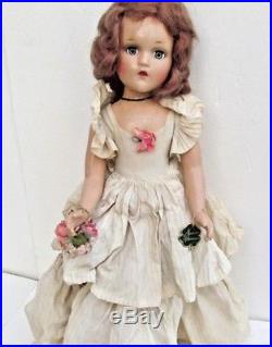 18 Madame Alexander Vintage Composition Wendy doll-with original clover wrist tag