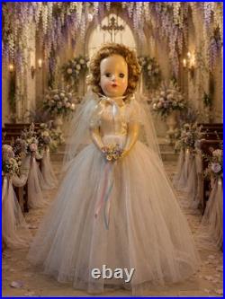 18 Vintage Madame Alexander Wendy Bride Walker Doll All Original