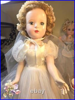 18 Vintage Madame Alexander Wendy Bride Walker Doll All Original