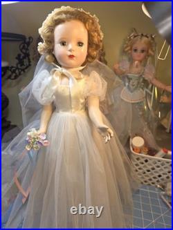18 Vintage Madame Alexander Wendy Bride Walker Doll All Original