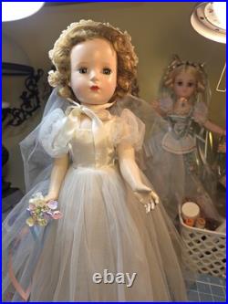 18 Vintage Madame Alexander Wendy Bride Walker Doll All Original
