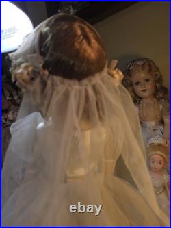 18 Vintage Madame Alexander Wendy Bride Walker Doll All Original