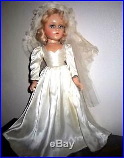 1930's 18Madame Alexander composition Wendy Ann Bride Doll in Original Dress