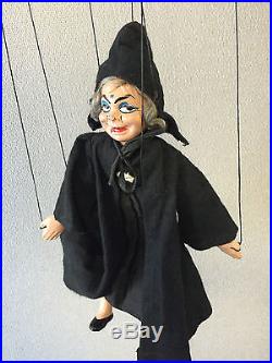 1930's MADAME ALEXANDER Snow White & Seven Dwarfs Hag marionette