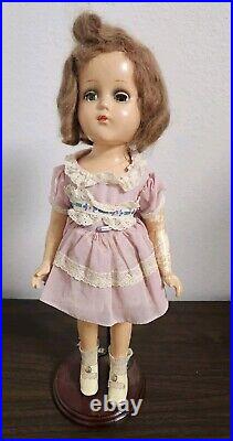 1930's Madame Alexander Wendy Composition Doll 15 Lt Brown Hair Blue Sleep Eyes