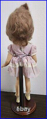 1930's Madame Alexander Wendy Composition Doll 15 Lt Brown Hair Blue Sleep Eyes