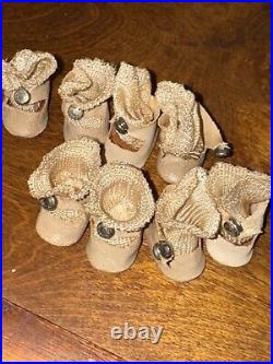 1930s Madame Alexander Dionne Quintuplet Composition Set 7.5 With High Chair
