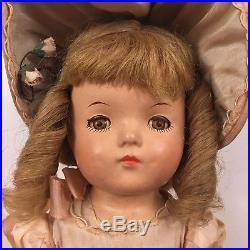 1930s Madame Alexander Doll Little Colonel Shirley Temple Look-ALike Composition