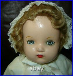 1936 Composition Madame Alexander Doll Marked on neck 23 BABY GENIUS
