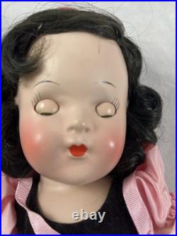 1938 Madame Alexander Snow White Doll 16 Composition Original Clothes Shoes