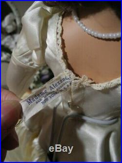 1949 Lucy Bride Doll Madame Alexander Suntan, Drop Waist Gown Shoes Hose Panties