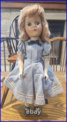 1950's Madame Alexander 14 1/2 Alice in Wonderland Doll All Original