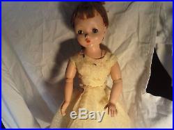 1950's Madame Alexander 20''h. Plastic and vinyl cissy doll in home made dress