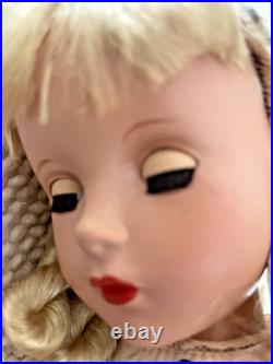 1950s MADAME ALEXANDER LITTLE WOMEN'AMY' 14DOLL with MOHAIR withOriginal Hairdo