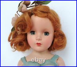 1950s Madame Alexander 14 Princess Margaret Bridesmaid Redhead Blue Dress HTF
