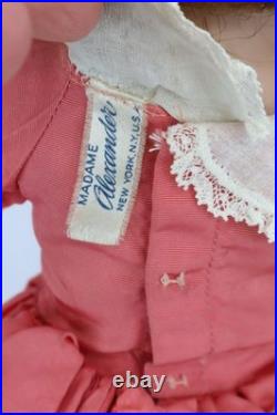 1950s Madame Alexander 17 Hard Plastic MARGARET Doll RARE Tagged Dress