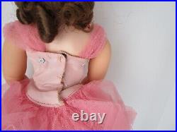 1950s Madame Alexander 17 Margot Ballerina Doll Pink Tutu VINYL JOINTED ARMS