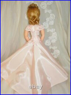 1950s Madame Alexander 20 Cissy doll in repro pink side drape gown
