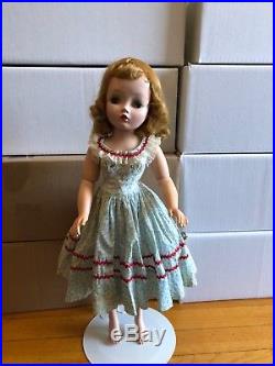 1950s madame Alexander Cissy doll in rare blue flower dress