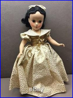 1952 Madame Alexander 14 SNOW WHITE Doll VINTAGE Gold dress shoes in Box