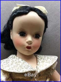 1952 Madame Alexander 14 SNOW WHITE Doll VINTAGE Gold dress shoes in Box