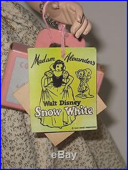 1952 Madame Alexander Snow White 20 Stunning Rare with Wrist Tags FAO Display
