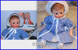 1952 Mme Alexander 16 ROSEBUD Cloth/Vinyl BABY DOLL Original Clothing! RARE