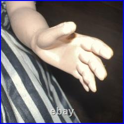 1953-55 Madame Alexander Binnie Walker 14 Doll Tagged Striped Dress With Shoes