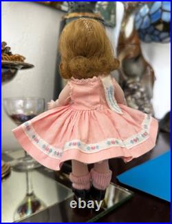 1953 MA Madame Alexander kin Wendy KIN Heavy Strung DOLL in Pink Dress (2631)