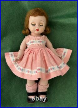 1953 MA Madame Alexander kin Wendy KIN Heavy Strung DOLL in Pink Dress (2631)