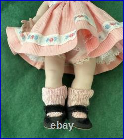 1953 MA Madame Alexander kin Wendy KIN Heavy Strung DOLL in Pink Dress (2631)