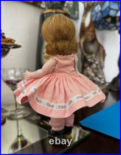 1953 MA Madame Alexander kin Wendy KIN Heavy Strung DOLL in Pink Dress (2631)
