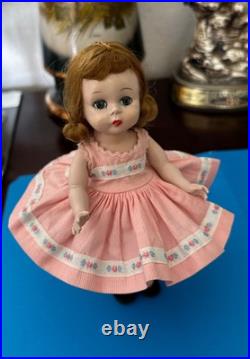 1953 MA Madame Alexander kin Wendy KIN Heavy Strung DOLL in Pink Dress (2631)