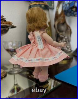 1953 MA Madame Alexander kin Wendy KIN Heavy Strung DOLL in Pink Dress (2631)