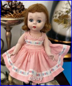 1953 MA Madame Alexander kin Wendy KIN Heavy Strung DOLL in Pink Dress (2631)