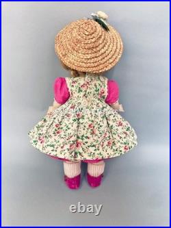 1954-55 Madame Alexander-Kin SLW Doll in? Floral Pinafore outfit DARLING