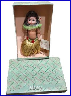 1960s ALEXANDER-KIN WENDY HIGH COLOR AMERICANA HAWAIIAN BK STRUNG DOLL BOX TAG
