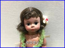 1960s ALEXANDER-KIN WENDY HIGH COLOR AMERICANA HAWAIIAN BK STRUNG DOLL BOX TAG
